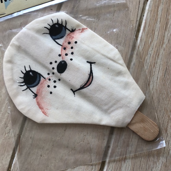 NWT mop doll faces presewn silk-screened on craft stick for doll making - Picture 14 of 16